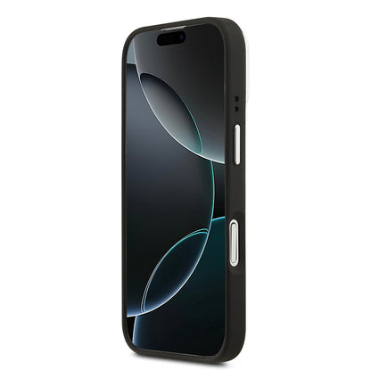 iPhone 17 Kılıf Lacoste Orjinal Lisanslı M-safe Şarj Özellikli PU Pike Desenli Standlı Metal Logolu Kapak