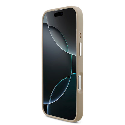 iPhone 17 Kılıf Lacoste Orjinal Lisanslı M-safe Şarj Özellikli PU Pike Desenli Standlı Metal Logolu Kapak