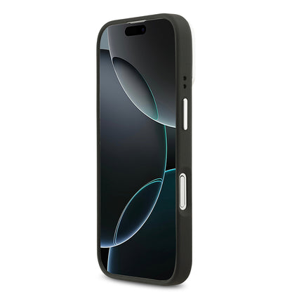 iPhone 17 Kılıf Lacoste Orjinal Lisanslı M-safe Şarj Özellikli PU Pike Desenli Standlı Metal Logolu Kapak