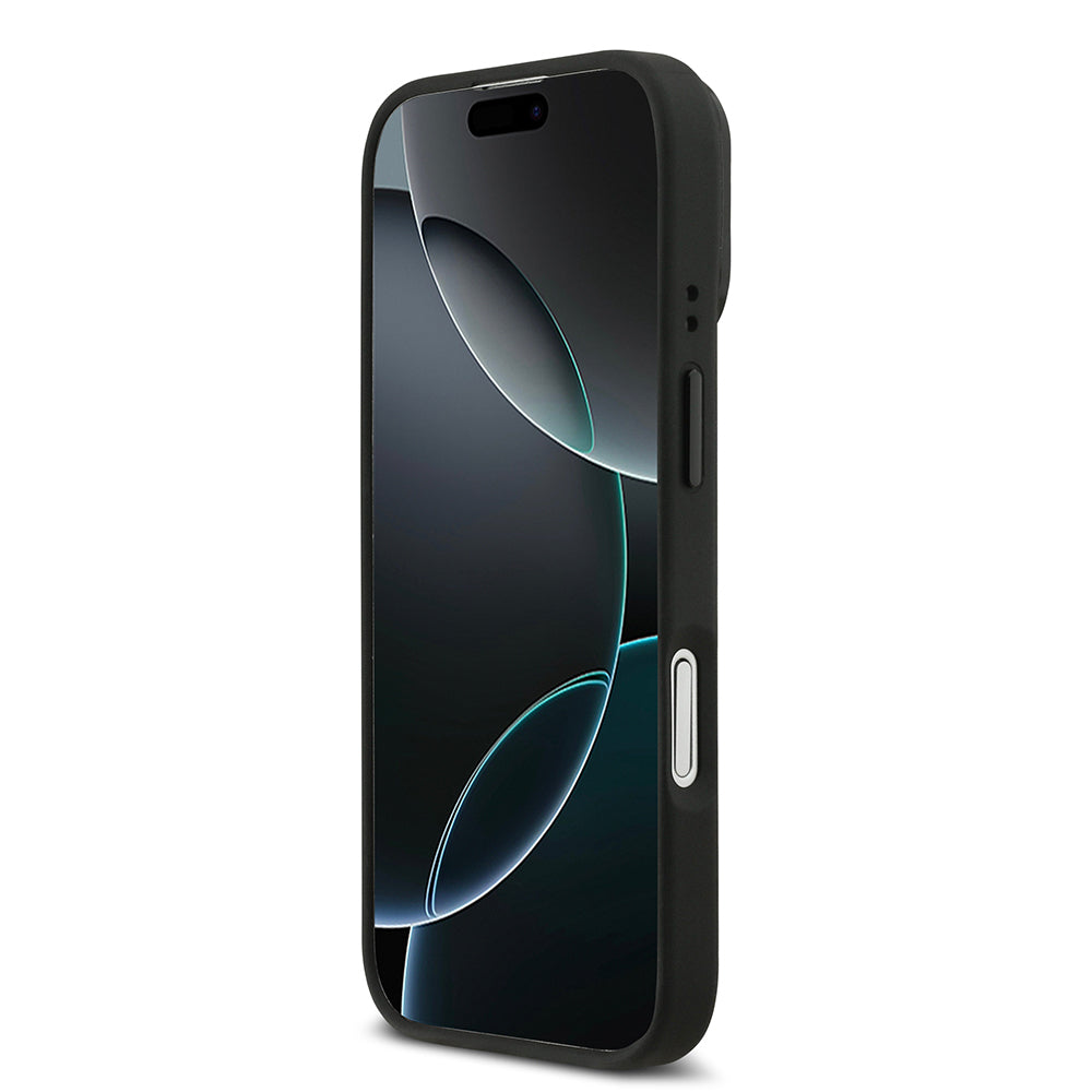 iPhone 17 Kılıf Lacoste Orjinal Lisanslı M-safe Şarj Özellikli Standlı PU Deri Karışık Monogram Desenli Kapak