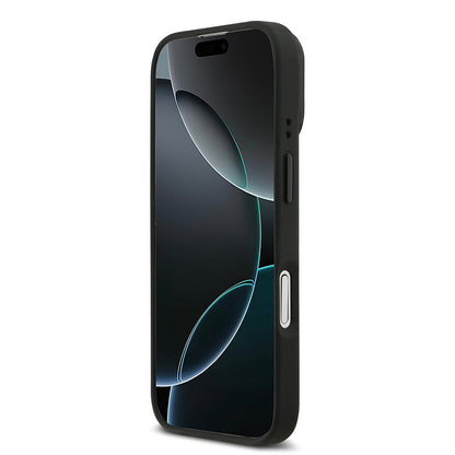 iPhone 17 Kılıf Lacoste Orjinal Lisanslı M-safe Şarj Özellikli Standlı PU Deri Karışık Monogram Desenli Kapak