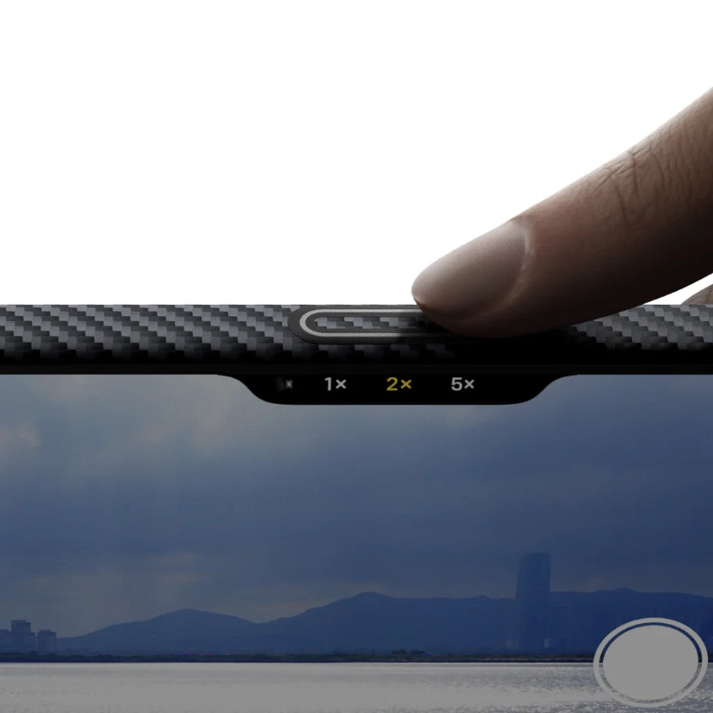 iPhone 17 Kılıf M-safe Şarj Özellikli 1500D Aramid Fiber Pitaka Ultra-Slim Classic Serisi Black-Grey Twill Kapak