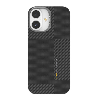 iPhone 17 Kılıf M-safe Şarj Özellikli 600D Metal Kamera Çerçeveli Raptic Aramid Fiber Geotik Serisi Kapak