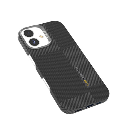 iPhone 17 Kılıf M-safe Şarj Özellikli 600D Metal Kamera Çerçeveli Raptic Aramid Fiber Geotik Serisi Kapak