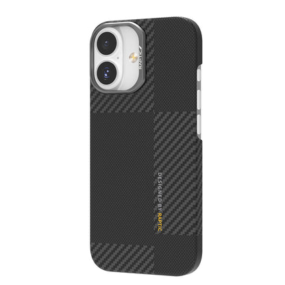 iPhone 17 Kılıf M-safe Şarj Özellikli 600D Metal Kamera Çerçeveli Raptic Aramid Fiber Geotik Serisi Kapak
