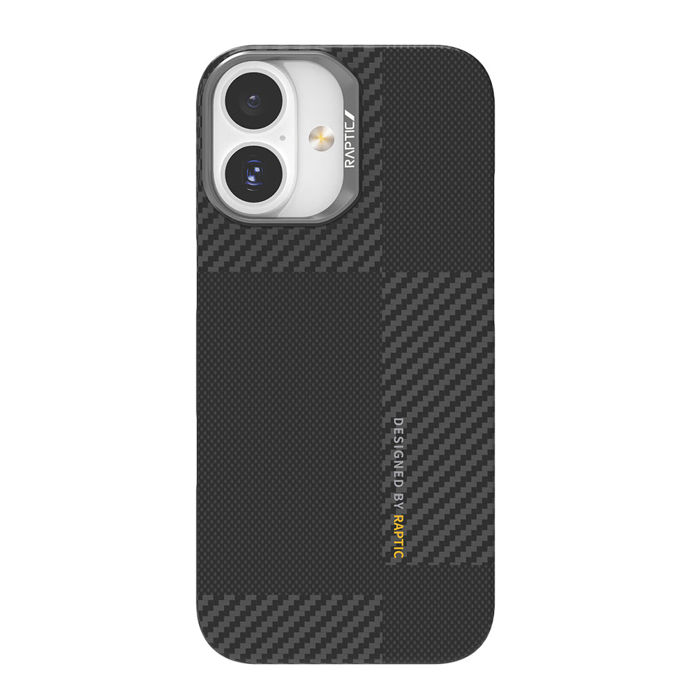 iPhone 17 Kılıf M-safe Şarj Özellikli 600D Metal Kamera Çerçeveli Raptic Aramid Fiber Geotik Serisi Kapak