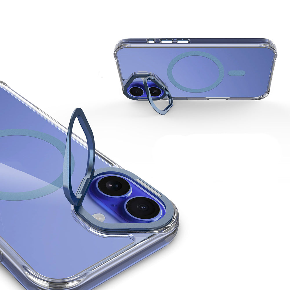 Apple iPhone 17 Kılıf M-safe Şarj Özellikli Airbagli Kamera Standlı Zore Azor Kapak