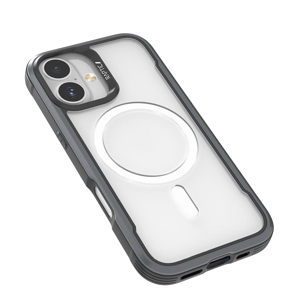 iPhone 17 Kılıf M-safe Şarj Özellikli Airbagli Raptic Shield Serisi Şeffaf Arka Yüzey Kapak