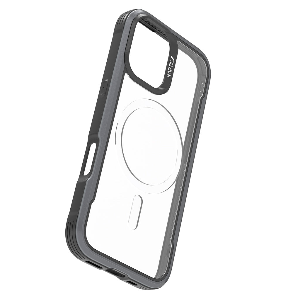 iPhone 17 Kılıf M-safe Şarj Özellikli Airbagli Raptic Shield Serisi Şeffaf Arka Yüzey Kapak