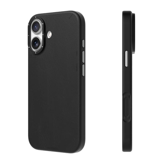 iPhone 17 Kılıf M-safe Şarj Özellikli Basit Mat Deri Desenli Youngkit Tech Fashion Serisi Kapak