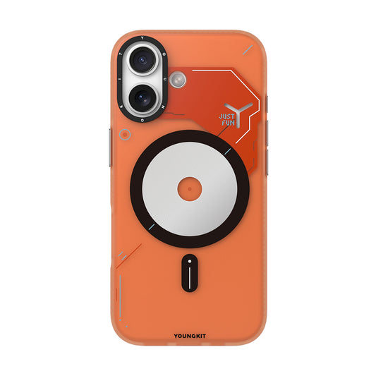 iPhone 17 Kılıf M-safe Şarj Özellikli Disk Desenli Youngkit Disc Battle Kapak