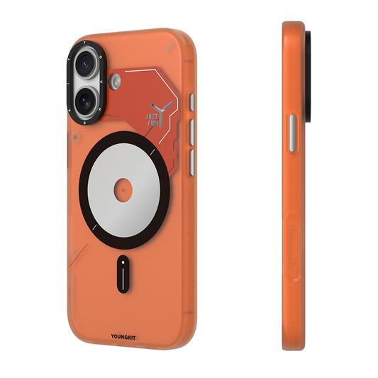 iPhone 17 Kılıf M-safe Şarj Özellikli Disk Desenli Youngkit Disc Battle Kapak