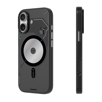 iPhone 17 Kılıf M-safe Şarj Özellikli Disk Desenli Youngkit Disc Battle Kapak
