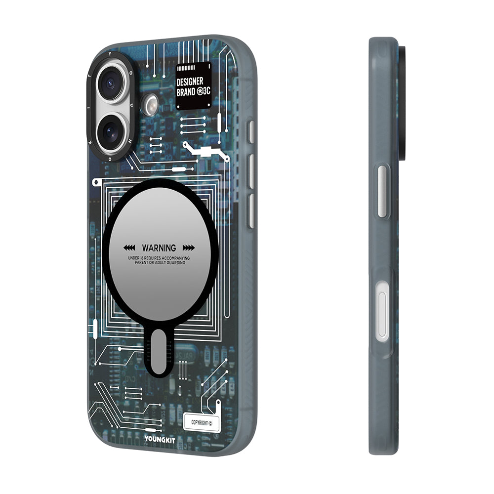 iPhone 17 Kılıf M-safe Şarj Özellikli Kamera Denetim Butonlu Youngkit Technology Serisi Kapak