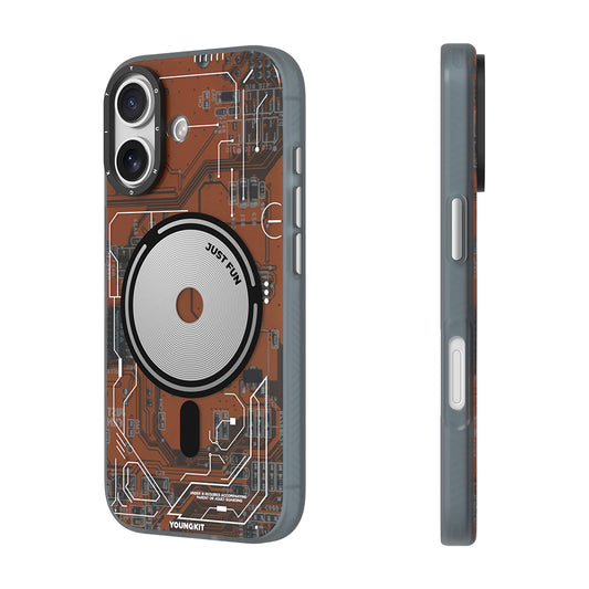 iPhone 17 Kılıf M-safe Şarj Özellikli Kamera Denetim Butonlu Youngkit Technology Serisi Kapak