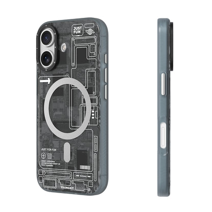 iPhone 17 Kılıf M-safe Şarj Özellikli Kamera Denetim Butonlu Youngkit Technology Serisi Kapak