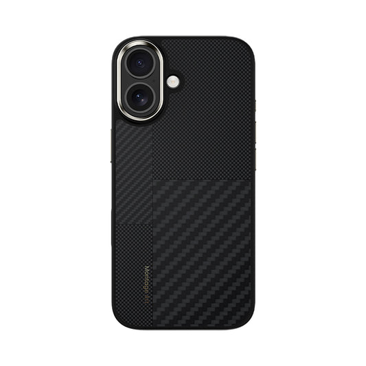 iPhone 17 Kılıf M-safe Şarj Özellikli Karbon Fiber Benks Montage Hybrid ArmorPro Kevlar Kapak