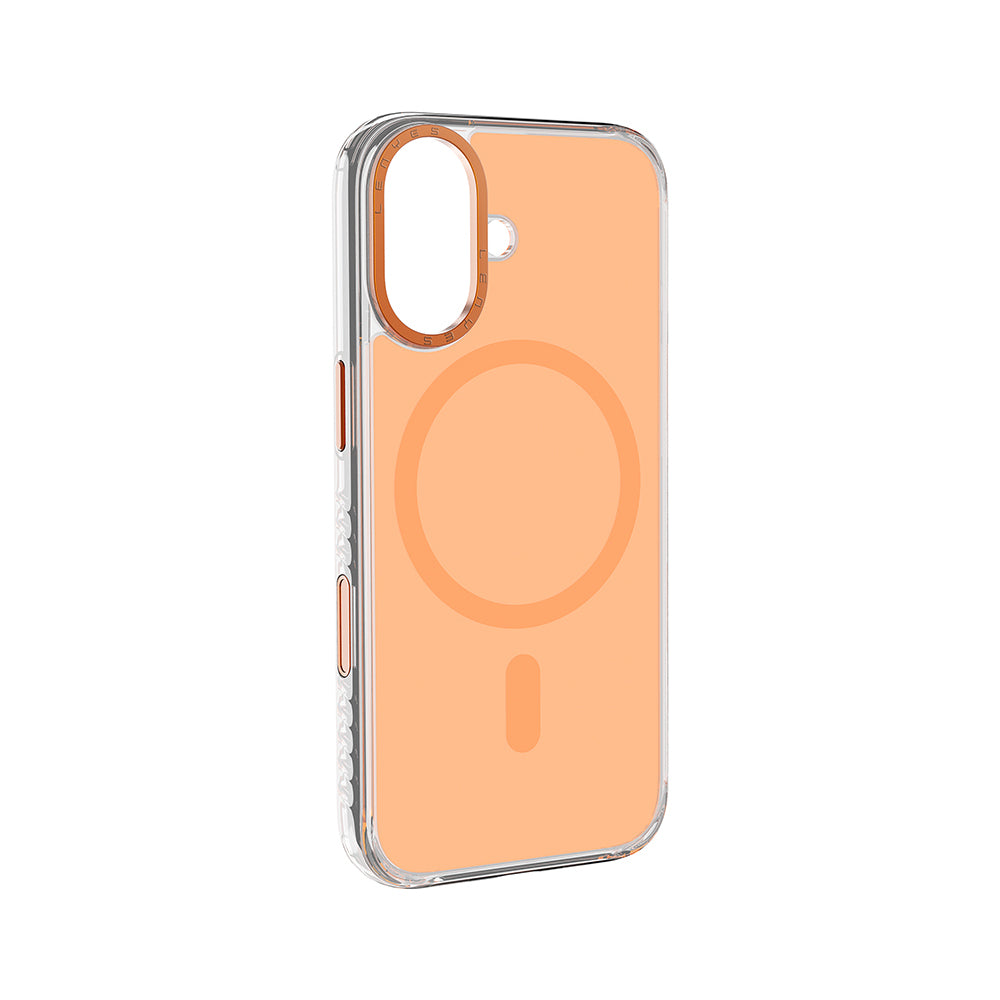 iPhone 17 Kılıf M-safe Şarj Özellikli Metal Kamera Çerçeveli Airbag Tasarımlı Lenyes CK221 Sert PC Kapak