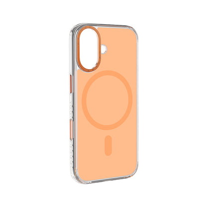 iPhone 17 Kılıf M-safe Şarj Özellikli Metal Kamera Çerçeveli Airbag Tasarımlı Lenyes CK221 Sert PC Kapak
