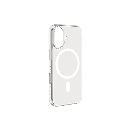 iPhone 17 Kılıf M-safe Şarj Özellikli Metal Kamera Çerçeveli Airbag Tasarımlı Lenyes CK221 Sert PC Kapak