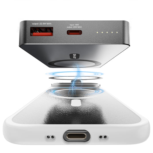 iPhone 17 Kılıf M-safe Şarj Özellikli Metal Kamera Standlı Lenyes CK226 PC Kapak
