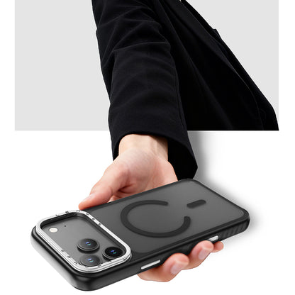iPhone 17 Kılıf M-safe Şarj Özellikli Metal Kamera Standlı Lenyes CK226 PC Kapak