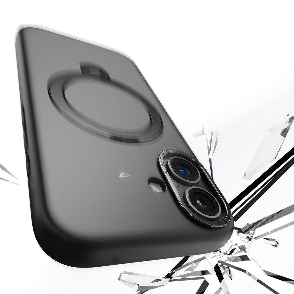 Apple iPhone 17 Kılıf M-safe Şarj Özellikli Metal Standlı Sıvı Silikon Lenyes CK223 Kapak