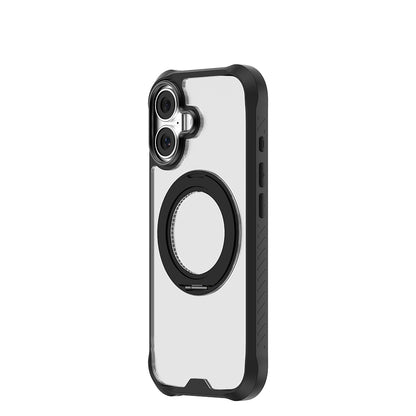 iPhone 17 Kılıf M-safe Şarj Özellikli Parmak Ring Standlı Airbag Tasarımlı Mutural Obsidian Serisi Kapak