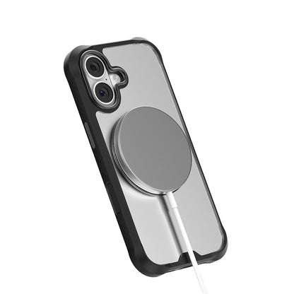 iPhone 17 Kılıf M-safe Şarj Özellikli Parmak Ring Standlı Airbag Tasarımlı Mutural Obsidian Serisi Kapak