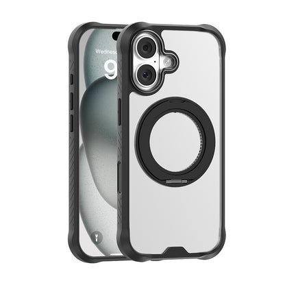 iPhone 17 Kılıf M-safe Şarj Özellikli Parmak Ring Standlı Airbag Tasarımlı Mutural Obsidian Serisi Kapak