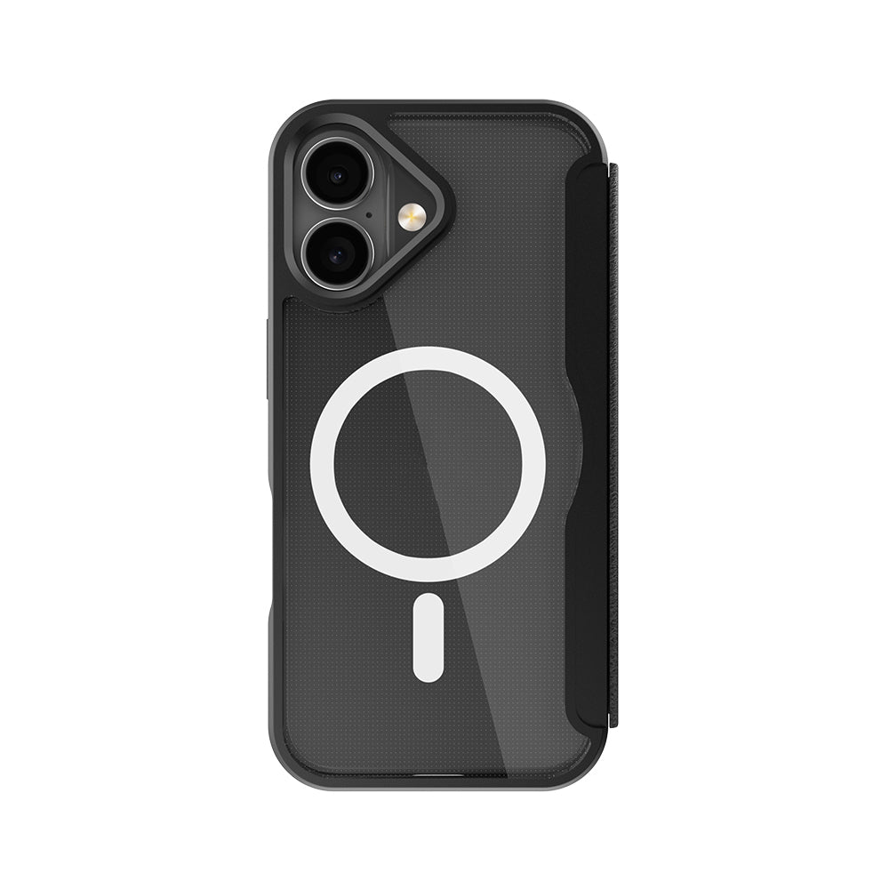 iPhone 17 Kılıf M-Safe Şarj Özellikli Raptic Air Folio Şeffaf Kartlıklı Kapaklı Kılıf