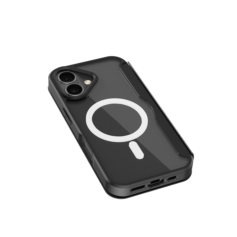 iPhone 17 Kılıf M-Safe Şarj Özellikli Raptic Air Folio Şeffaf Kartlıklı Kapaklı Kılıf