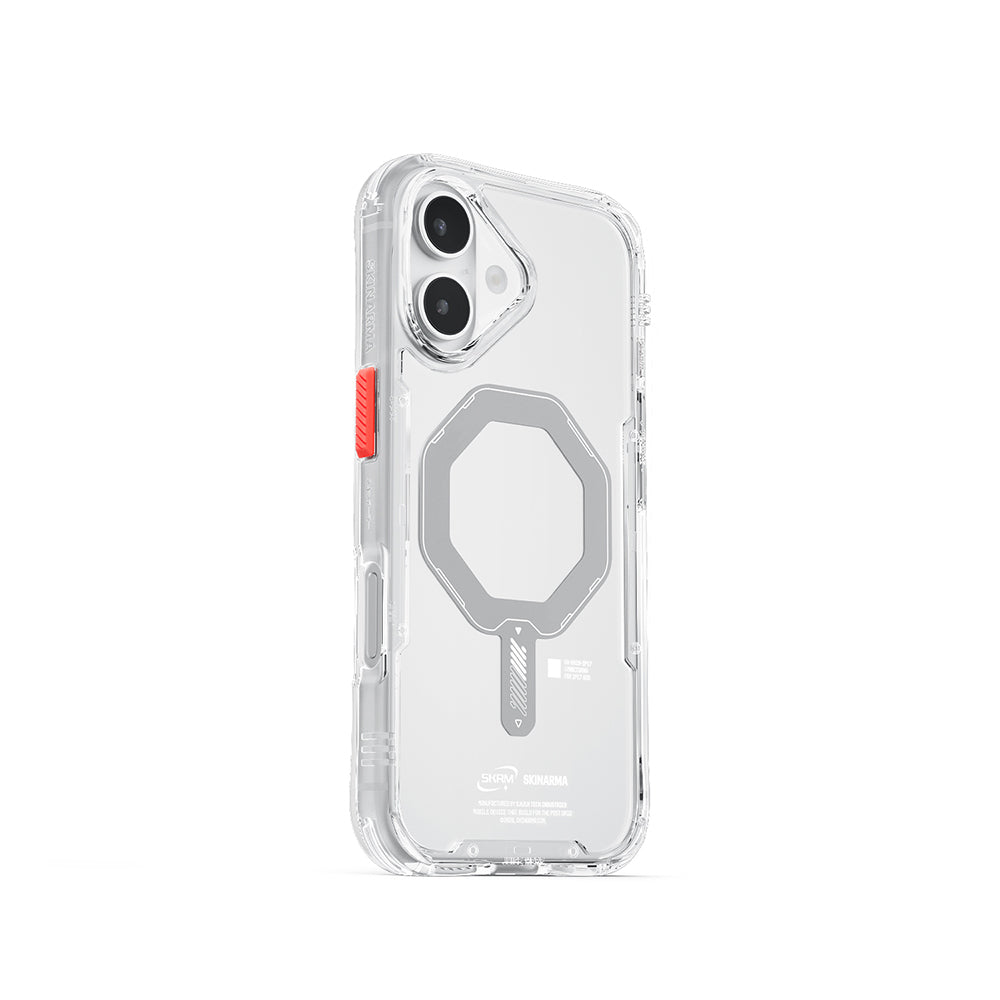 iPhone 17 Kılıf M-safe Şarj Özellikli Şeffaf Airbag Tasarımlı Skinarma Saido Mag-Charge Kapak