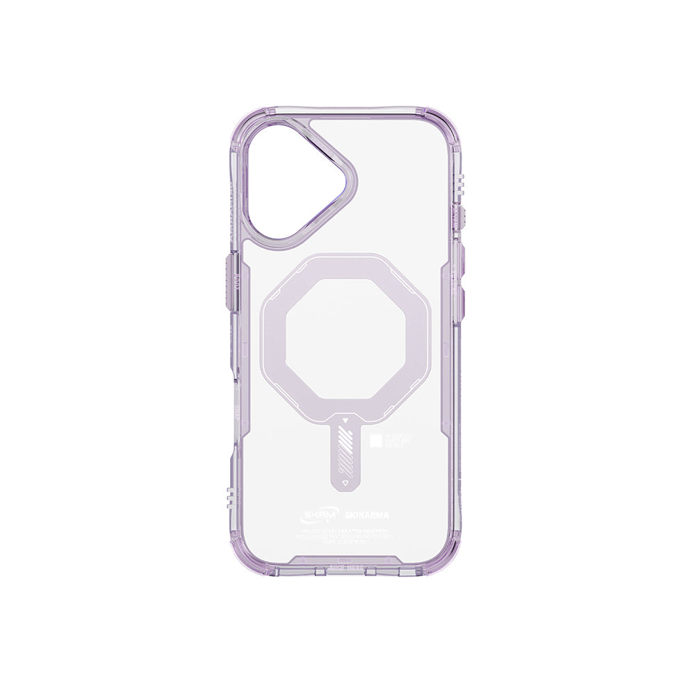 iPhone 17 Kılıf M-safe Şarj Özellikli Şeffaf Airbag Tasarımlı Skinarma Saido Mag-Charge Kapak