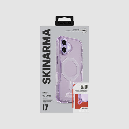 iPhone 17 Kılıf M-safe Şarj Özellikli Şeffaf Airbag Tasarımlı Skinarma Saido Mag-Charge Kapak