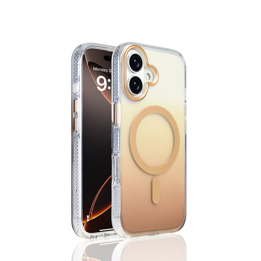 Apple iPhone 17 Kılıf M-safe Şarj Özellikli Transparan Renk Geçişli Zore Toros Kapak