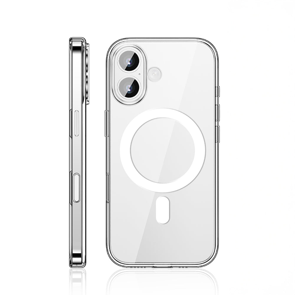 iPhone 17 Kılıf M-safe Şarj Özellikli Transparan Sert PC Wlons Pita Kapak