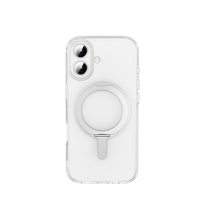 iPhone 17 Kılıf M-safe Şarj Özellikli Wiwu MCC-201 iShield Ultra Serisi Standlı Crystal Sert PC Kapak