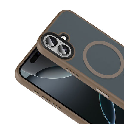 Apple iPhone 17 Kılıf Mat Arka Yüzey Wireless Şarj Özellikli Zore Flet M-safe Kapak