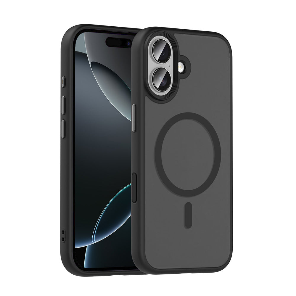 Apple iPhone 17 Kılıf Mat Arka Yüzey Wireless Şarj Özellikli Zore Flet M-safe Kapak