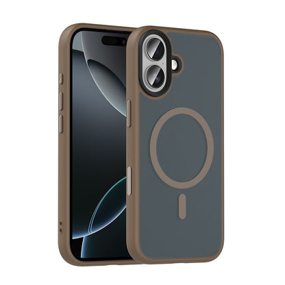 Apple iPhone 17 Kılıf Mat Arka Yüzey Wireless Şarj Özellikli Zore Flet M-safe Kapak