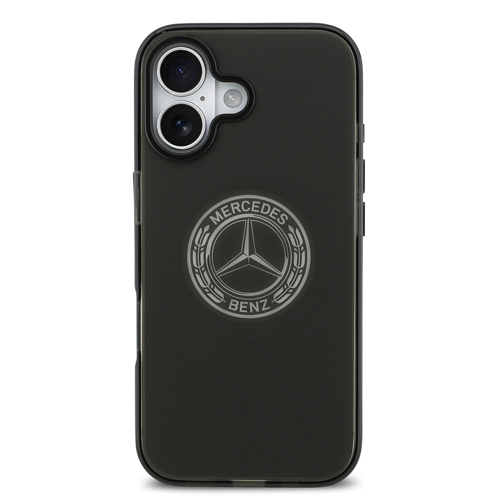 iPhone 17 Kılıf Mercedes Benz Orjinal Lisanslı M-safe Şarj Özellikli Buzlu PC Nostaljik Yıldız Dizayn Kapak