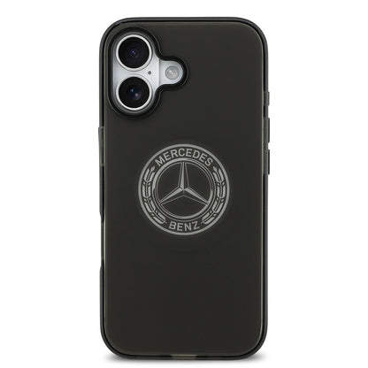 iPhone 17 Kılıf Mercedes Benz Orjinal Lisanslı M-safe Şarj Özellikli Buzlu PC Nostaljik Yıldız Dizayn Kapak