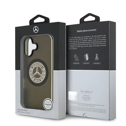 iPhone 17 Kılıf Mercedes Benz Orjinal Lisanslı M-safe Şarj Özellikli Buzlu PC Nostaljik Yıldız Dizayn Kapak