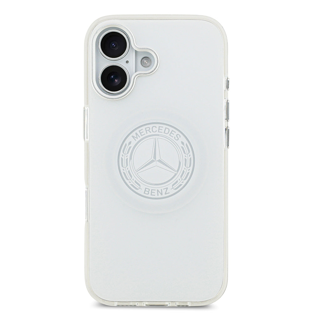 iPhone 17 Kılıf Mercedes Benz Orjinal Lisanslı M-safe Şarj Özellikli Buzlu PC Nostaljik Yıldız Dizayn Kapak