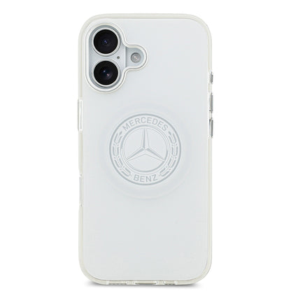 iPhone 17 Kılıf Mercedes Benz Orjinal Lisanslı M-safe Şarj Özellikli Buzlu PC Nostaljik Yıldız Dizayn Kapak