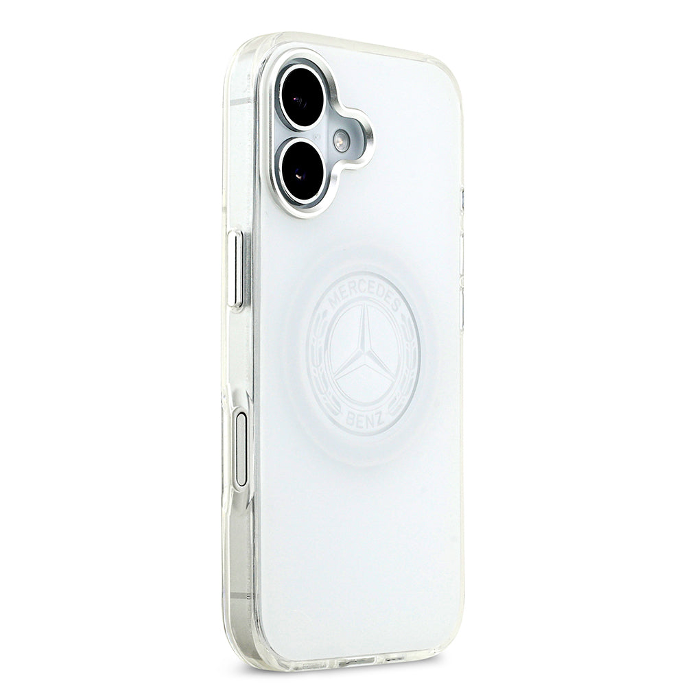 iPhone 17 Kılıf Mercedes Benz Orjinal Lisanslı M-safe Şarj Özellikli Buzlu PC Nostaljik Yıldız Dizayn Kapak