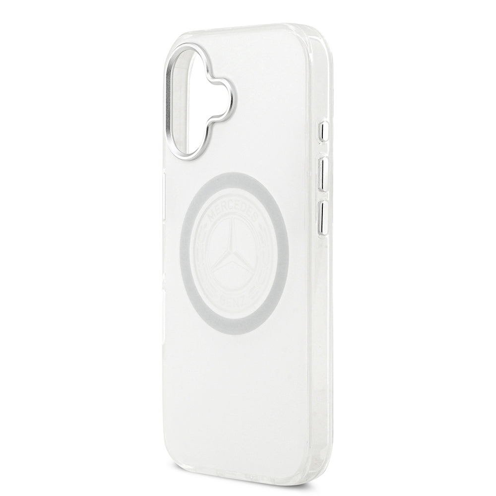 iPhone 17 Kılıf Mercedes Benz Orjinal Lisanslı M-safe Şarj Özellikli Buzlu PC Nostaljik Yıldız Dizayn Kapak