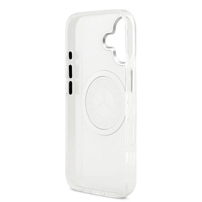 iPhone 17 Kılıf Mercedes Benz Orjinal Lisanslı M-safe Şarj Özellikli Buzlu PC Nostaljik Yıldız Dizayn Kapak
