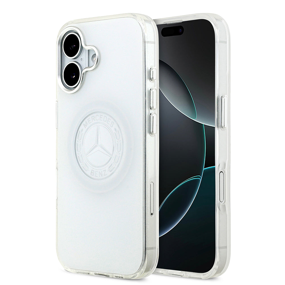 iPhone 17 Kılıf Mercedes Benz Orjinal Lisanslı M-safe Şarj Özellikli Buzlu PC Nostaljik Yıldız Dizayn Kapak